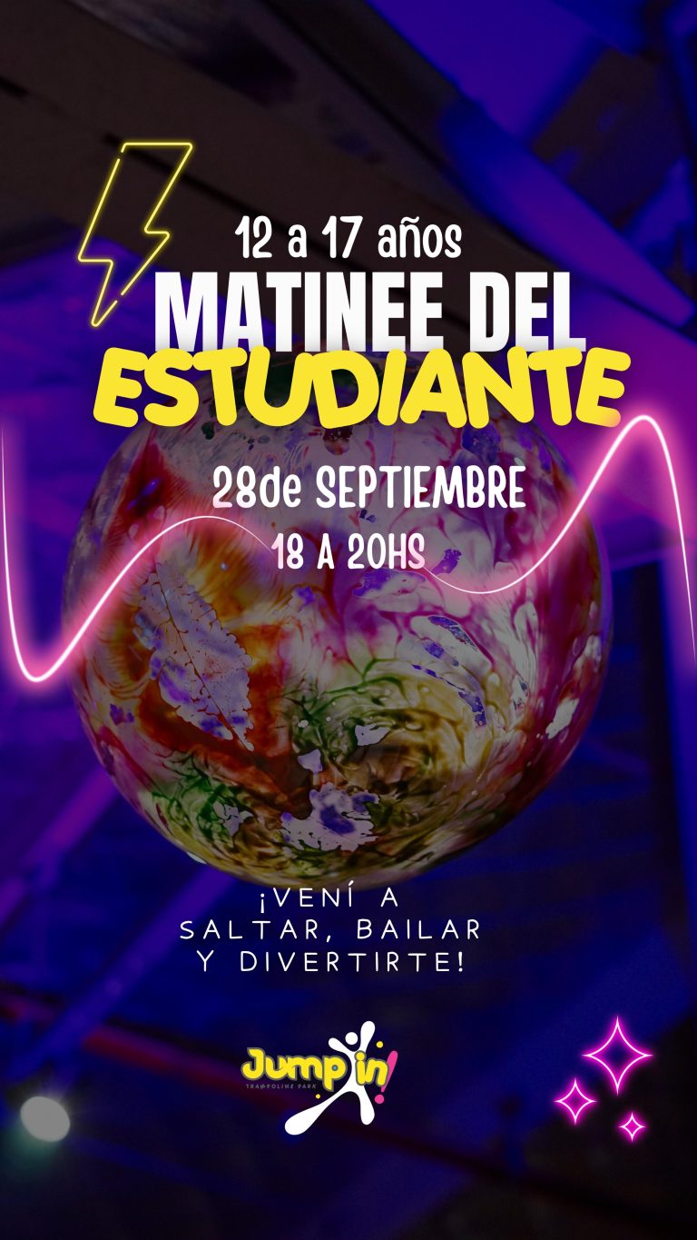 Matinée del Estudiante Jump In Park trampolines adolescentes Bahía Blanca
